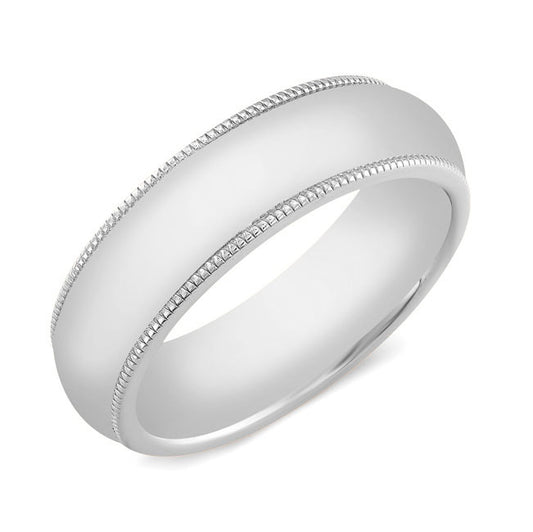 6mm Engraved Comfort Fit Wedding Band