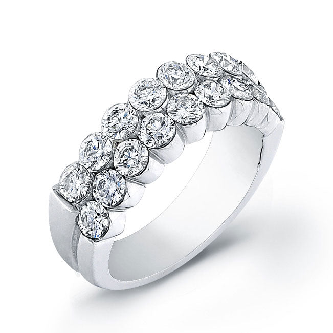 Classic Style 2-Row Diamond Wedding Band