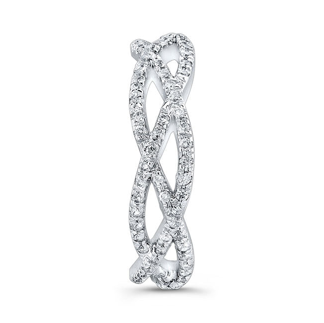 Twisted Style Diamond Wedding Band