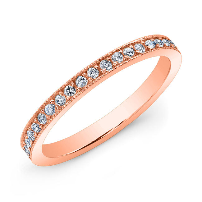 Vintage Style Eternity Diamond Wedding Band