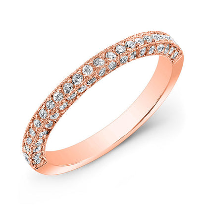 3-Sided Half Eternity Diamond Wedding Band