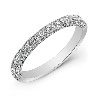 3-Sided Half Eternity Diamond Wedding Band