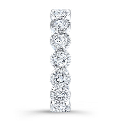 Vintage Style Eternity Diamond Wedding Band