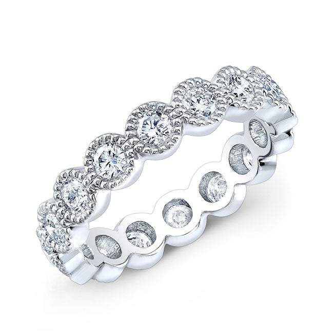 Vintage Style Eternity Diamond Wedding Band