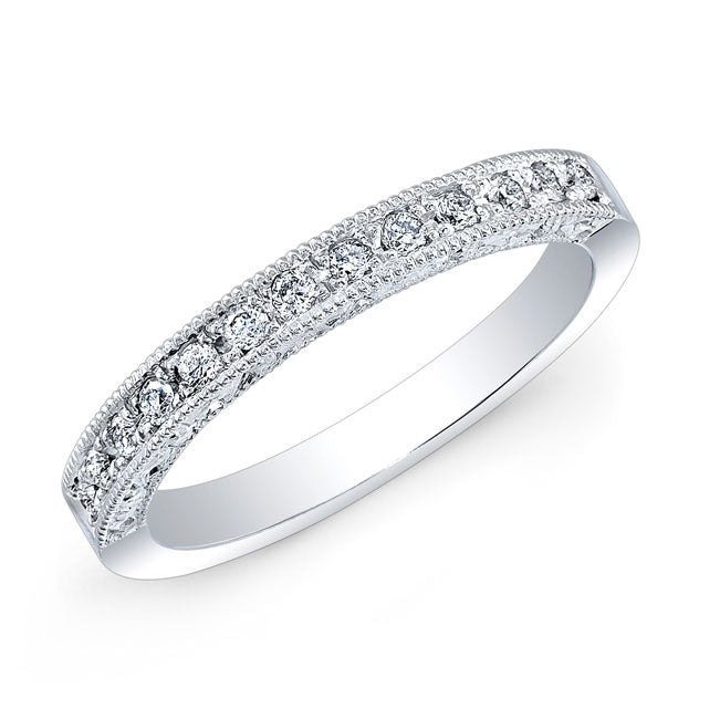 Vintage Style Diamond Wedding Band