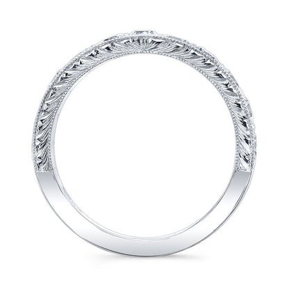 Vintage Style Half Eternity Diamond Wedding Band