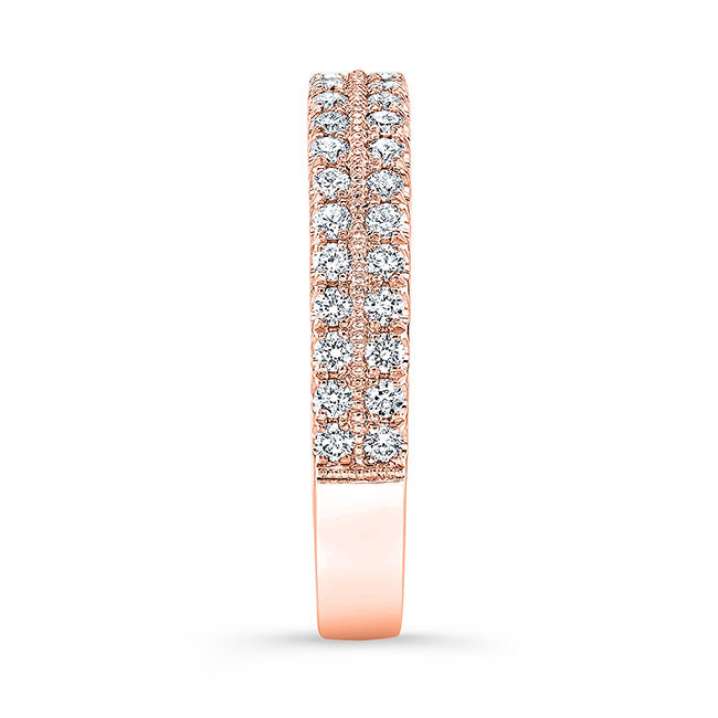 Modern Style 2-Row Diamond Wedding Band