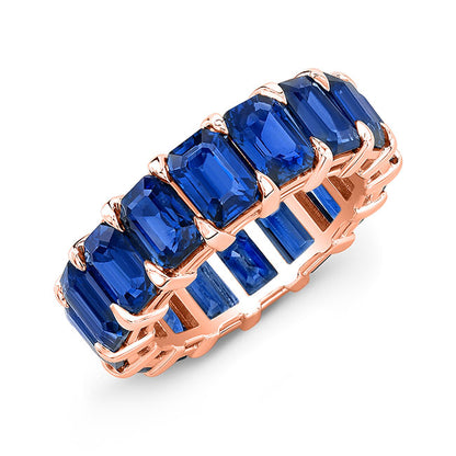 Modern Style Eternity Sapphire Wedding Band