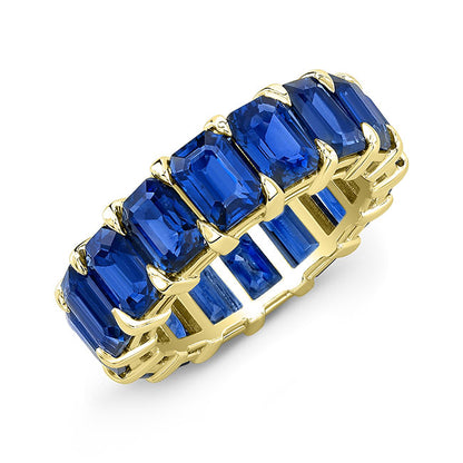 Modern Style Eternity Sapphire Wedding Band