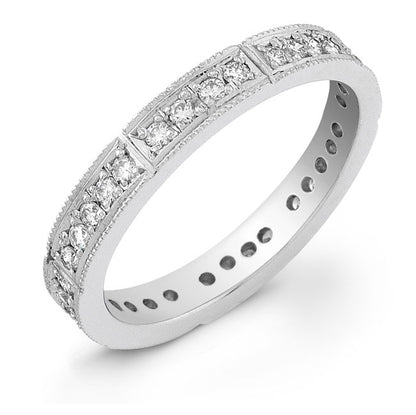 Vintage Style Eternity Diamond Wedding Band