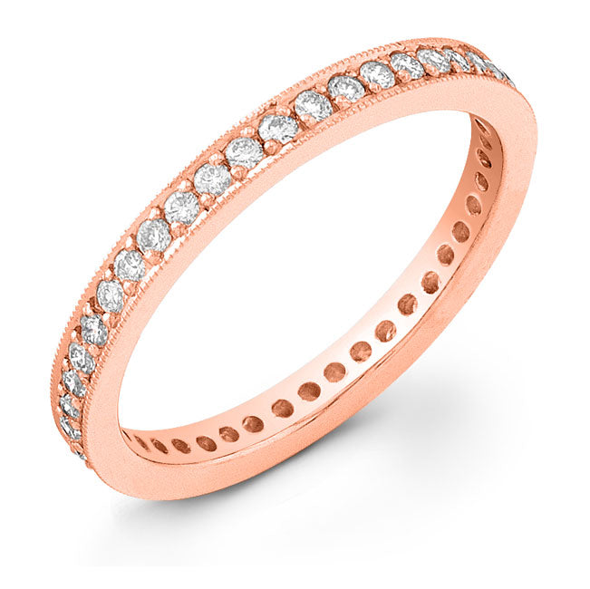 Vintage Style Eternity Diamond Wedding Band