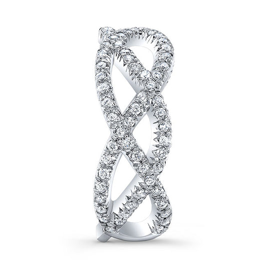 Twisted Style Diamond Wedding Band