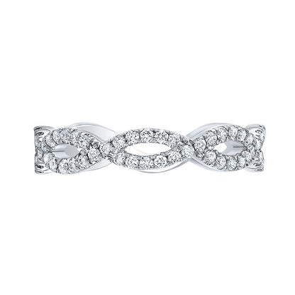 Modern Style Twisted Shank Diamond Matching Band