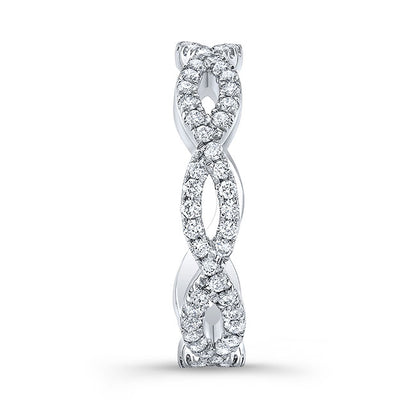 Modern Style Twisted Shank Diamond Matching Band