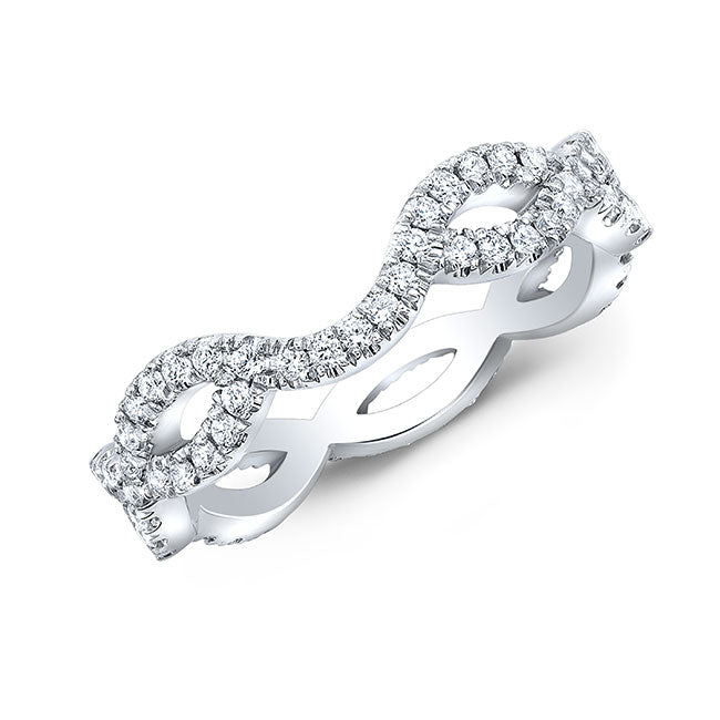 Modern Style Twisted Shank Diamond Matching Band