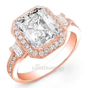 Vintage Style Diamond Engagement Rings