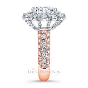 Rose Gold Diamond Halo Rings